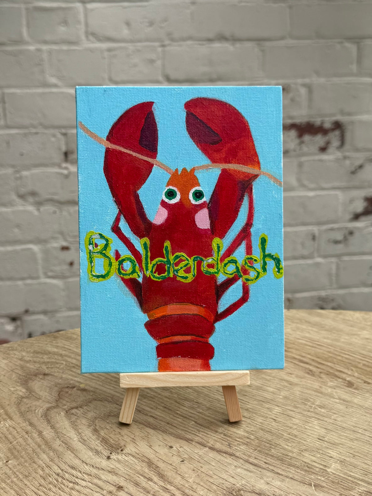 Small Acrylic Painting of Balderdash Lobster