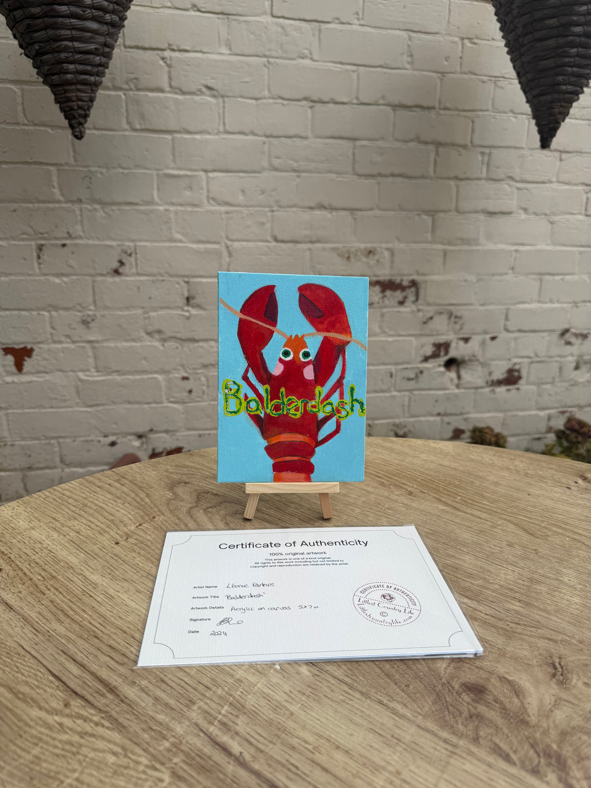 Small Acrylic Painting of Balderdash Lobster