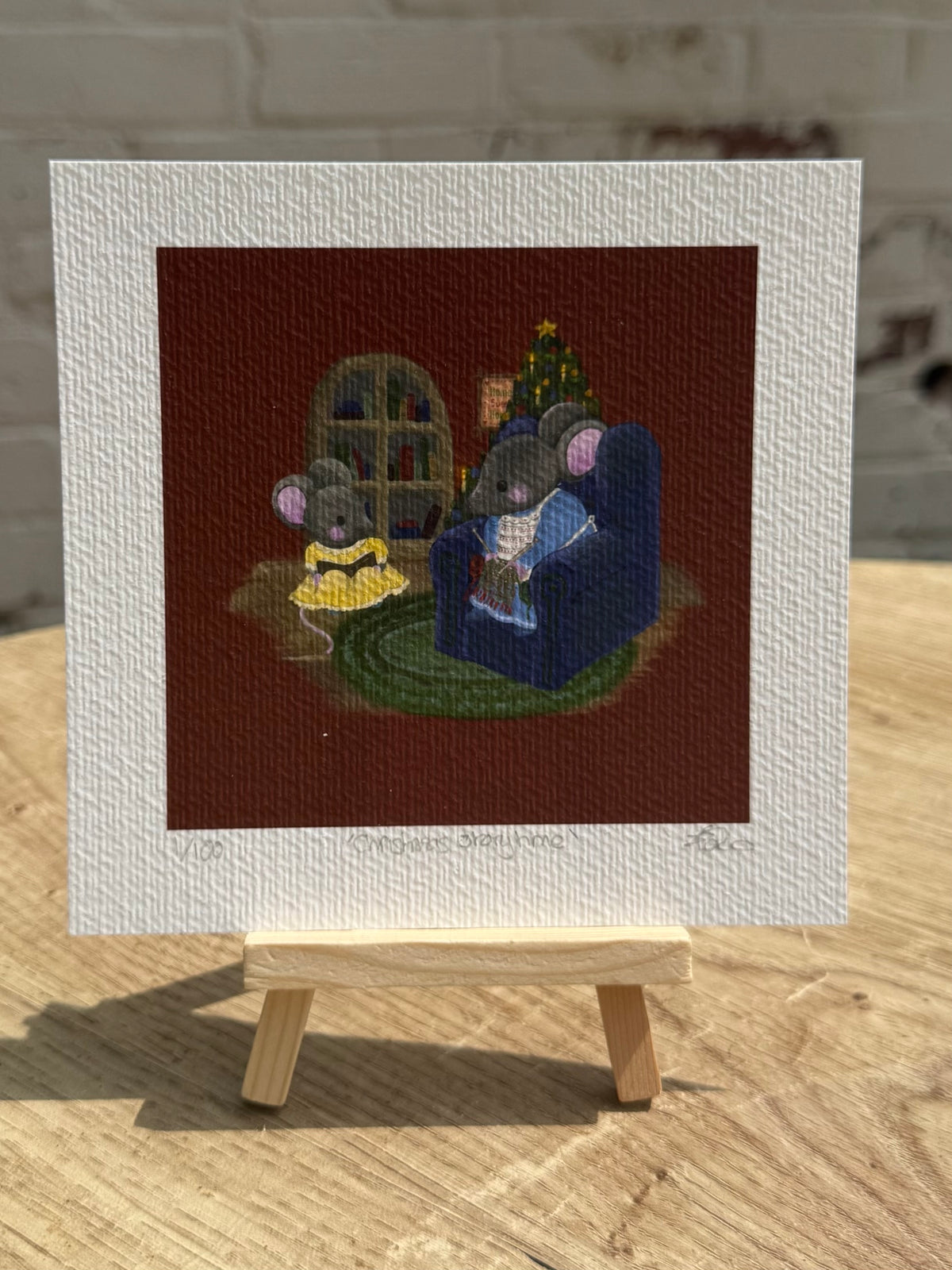 Mice Christmas Storytime Art Print